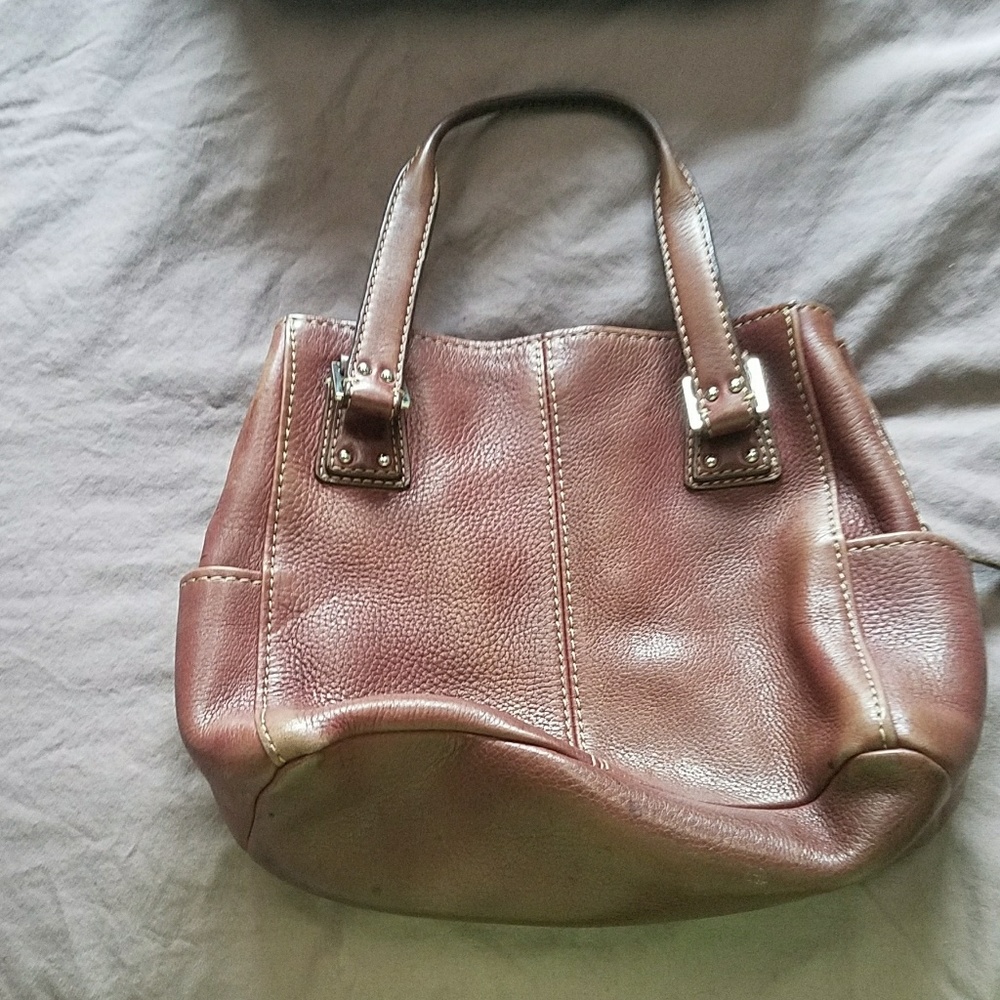 Small leather tote